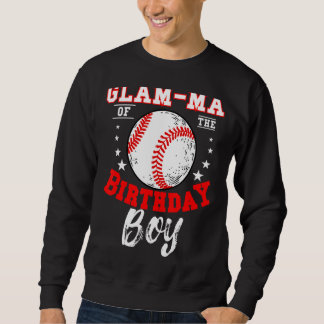 Sudadera Mamáes De Glam Del Tema Del Béisbol Birthday Bday
