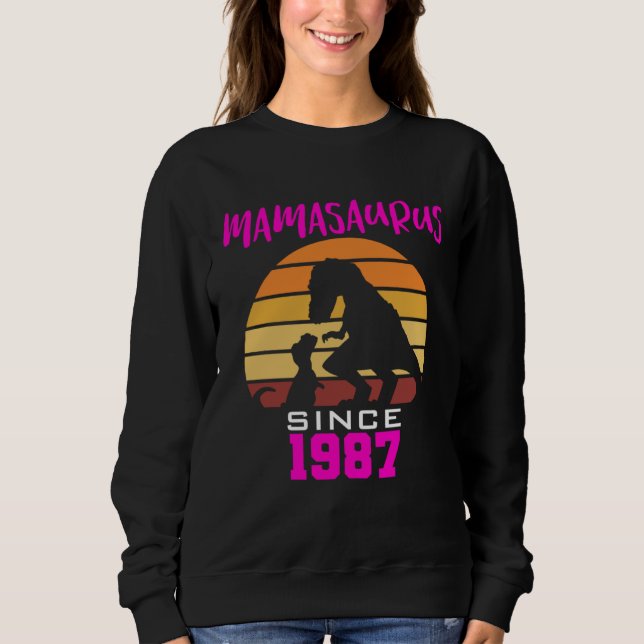 Sudadera Mamasaurio desde 1987 (Anverso)