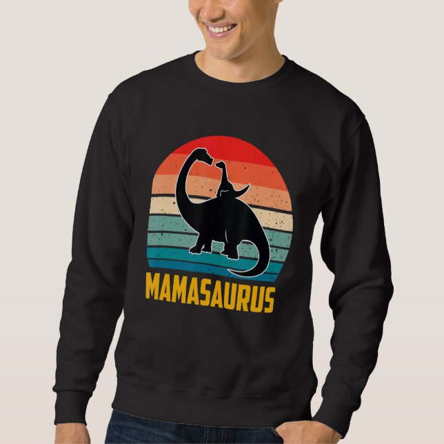 Sudadera Mamasaurus Dinosaur Rex Día de la Madre Mamá M (Anverso)