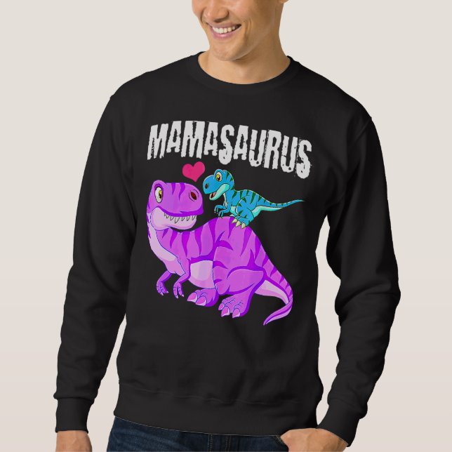 Sudadera Mamasaurus Dinosaur Rex Día de la Madre para el gr (Anverso)