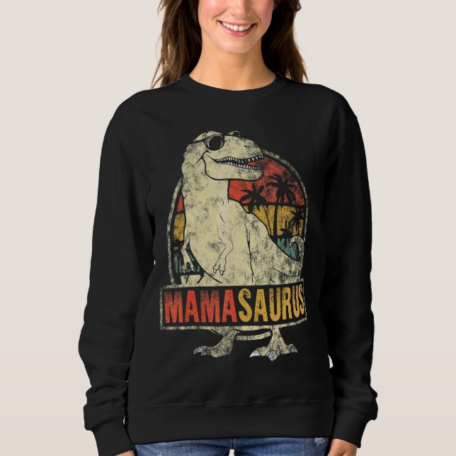 Sudadera Mamasaurus Dinosaur Rex Mama Día de la Madre (Anverso)