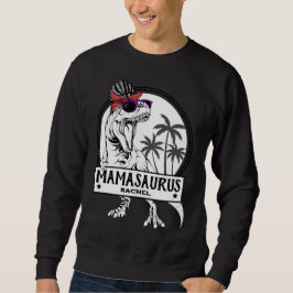 Sudadera Mamasaurus Mom T rex Dino Funny Nombre personaliza