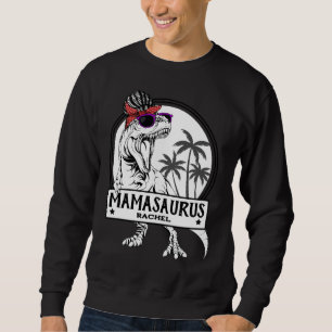 Sudadera Mamasaurus Mom T rex Dino Funny Nombre personaliza