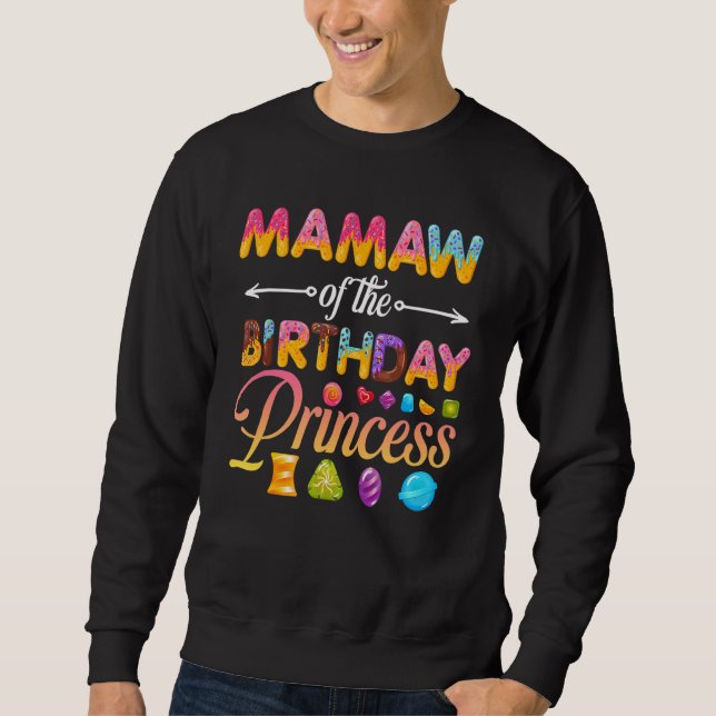 Sudadera Mamaw De La Princesa De Cumpleaños Donut Chica De  (Anverso)