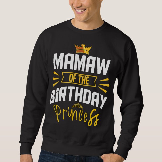 Sudadera Mamaw De La Princesa De Cumpleaños Fiesta Bday Cel (Anverso)