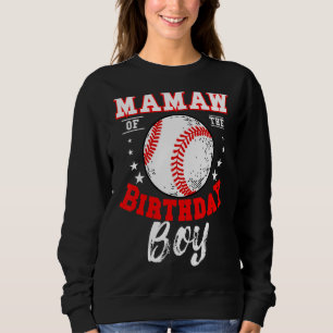 Sudadera Mamaw Del Tema Del Béisbol Birthday Boy Bday Cele