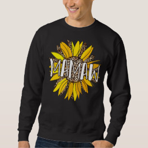 Sudadera Mamaw Leopard Print Sunflower Flower Flower Grand