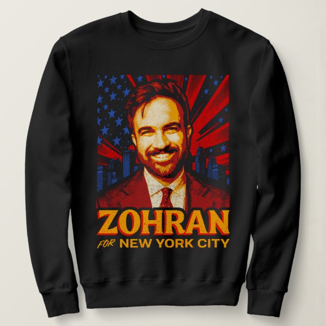 Sudadera Mamdani para alcalde de Nueva York 2025 (Anverso del diseño)