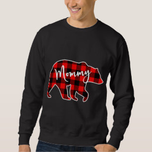 Sudadera Mami Bear Red Plaid Matando A Navidades De Familia