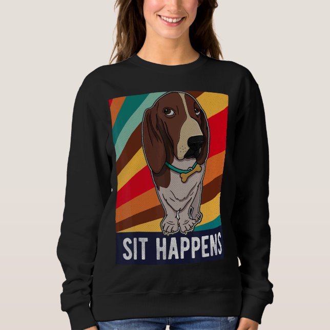 Sudadera Mami de perro de la sangre de Basset Camina Perro  (Anverso)