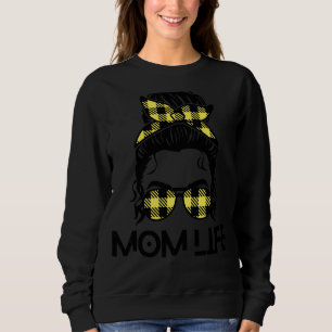 Sudadera Mami Life Messy Bun Hair Gafas de sol Feliz Mot