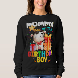 Sudadera Mami Of Birthday Boy Cow Farm Animals Family