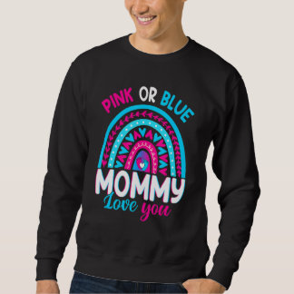 Sudadera Mami Rosa O Azul Arcoiris Te Ama Género Revelador