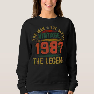 Sudadera Man Myth Legend 1987 35th Birthday Gift 35 Years O