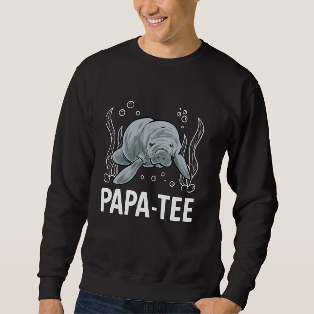 Sudadera Manatee Papa-Tee Sea Animal Manatee (Anverso)