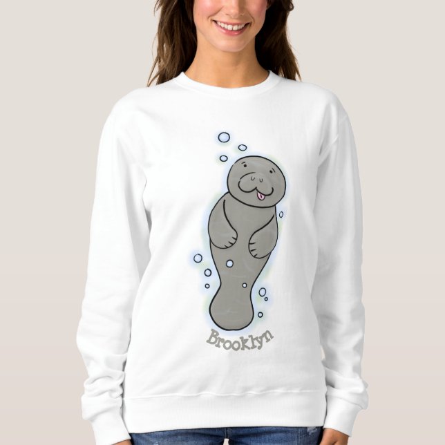 Sudadera Manatí de bebé con ilustracion de burbujas (Anverso)