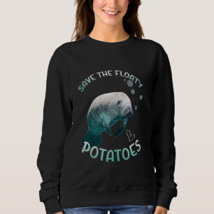 Sudadera Manatí Divertido Salva Las Patatas Flotantes Manat