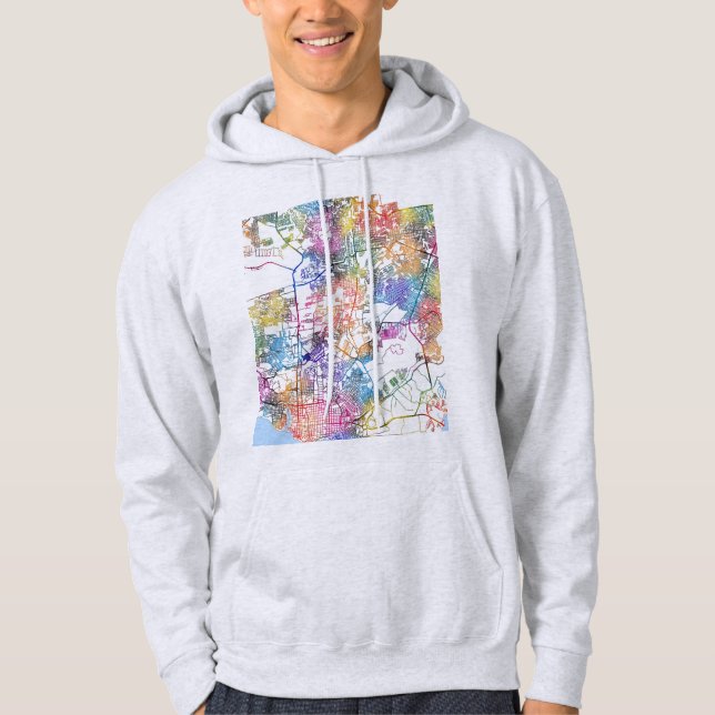 Sudadera Manaus Brazil City Map (Anverso)