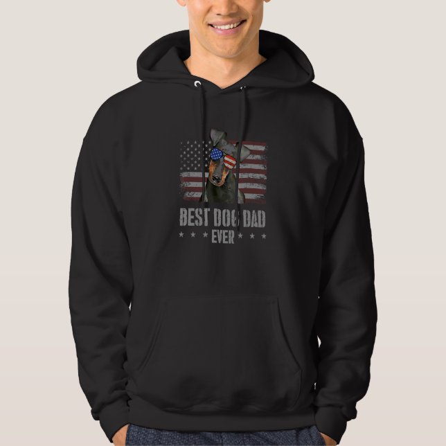 Sudadera Manchester Terrier Mejor Perro Papá Nunca Retro Us (Anverso)
