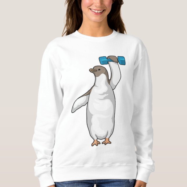 Sudadera Mancuerna de Fitness de Pingüino (Anverso)