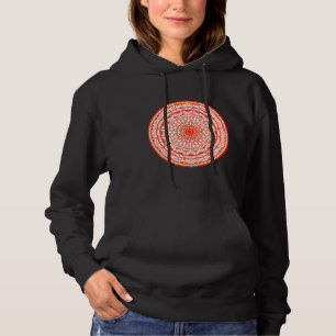 Sudadera Mandala Blanca Y naranja