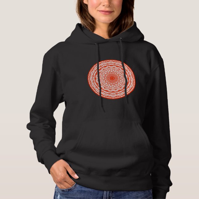 Sudadera Mandala Blanca Y naranja (Anverso)