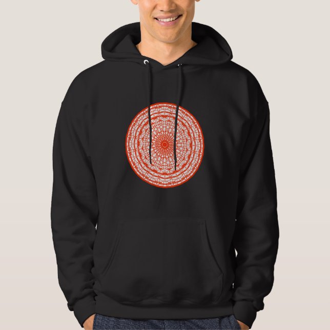 Sudadera Mandala Blanca Y naranja (Anverso)