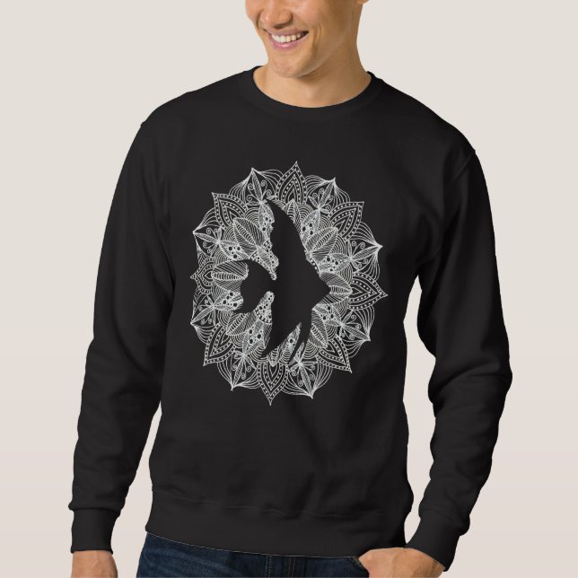 Sudadera Mandala Circle Fish Slhouette 1 (Anverso)