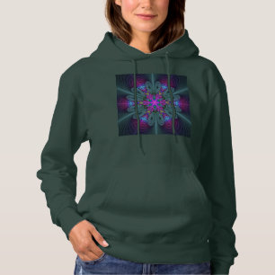 Sudadera Mandalá Colorido Arte Espiritual Fractal Con Rosa