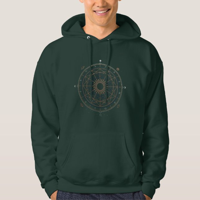 Sudadera Mandala de Astrología del Sol Zodiacal (Anverso)