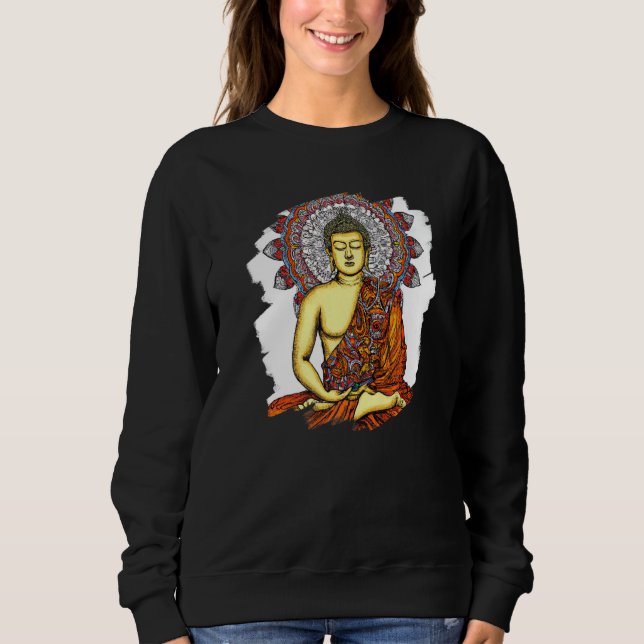 Sudadera Mandalá de Buda Zen Meditación Espiritual Estilo A (Anverso)