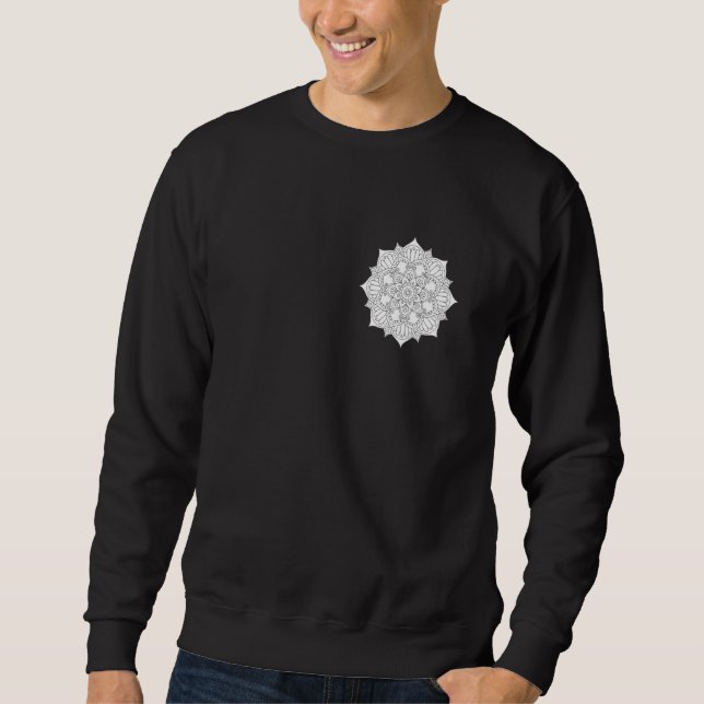Sudadera Mandalá de flores (Anverso)