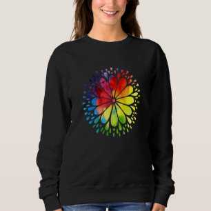 Sudadera Mandala de flores coloridas