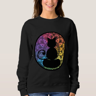 Sudadera Mandala de gato de yoga
