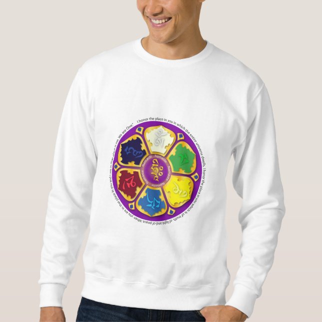 Sudadera Mandala de Namaste - púrpura (Anverso)