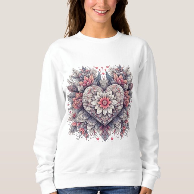 Sudadera 🌹 💘 Mandala de Romance 🌷 ❤️ (Anverso)