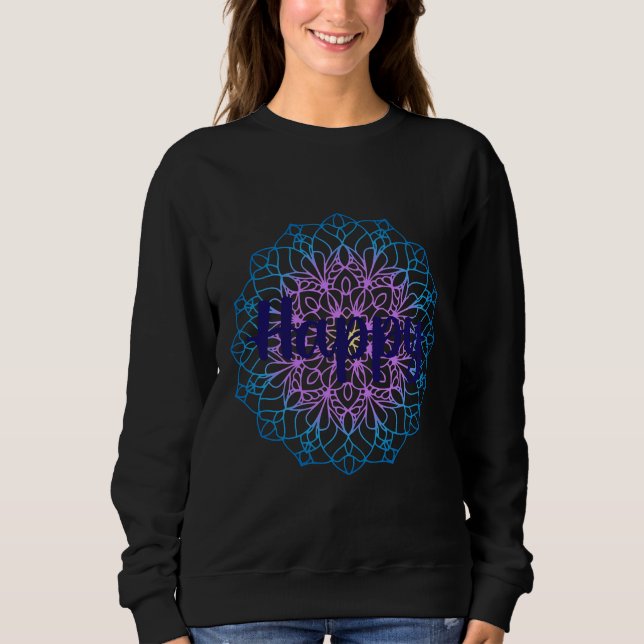 Sudadera Mandala Feliz multicolor (Anverso)