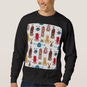 Sudadera Mandala floral colorida: Mano pintada a mano