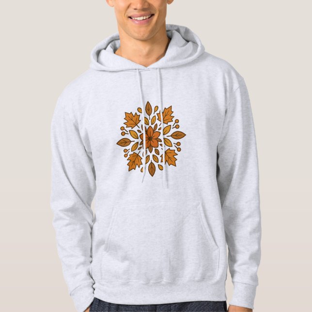 Sudadera Mandala floral de otoño (Anverso)