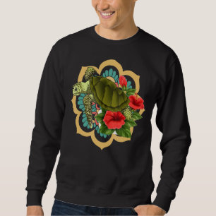 Sudadera Mandala Flores Océano Animal Polinesio Hawaití T
