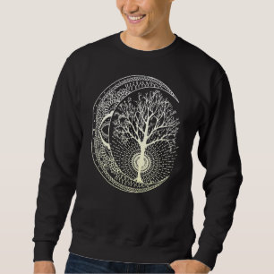 Sudadera Mandala Moon Tree Of Life Tattoo Style