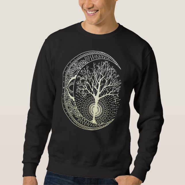 Sudadera Mandala Moon Tree Of Life Tattoo Style (Anverso)