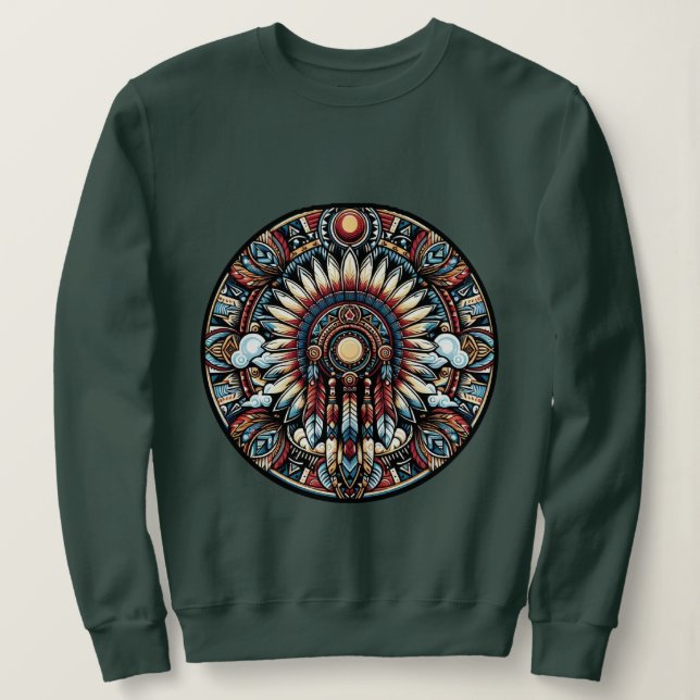 Sudadera Mandala nativa norteamericana (Anverso del diseño)