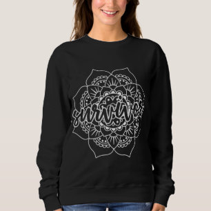 Sudadera Mandala, sobreviviente de cáncer, en blanco