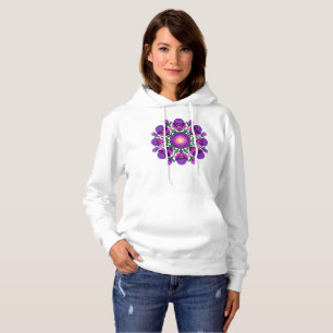 Sudadera Mandala verde rosa morado