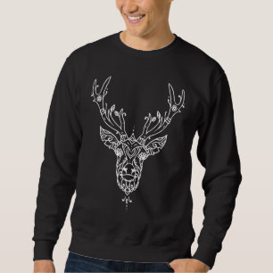 Sudadera Mandalas de Reno Ciervo Espiritual Bohemio Boho