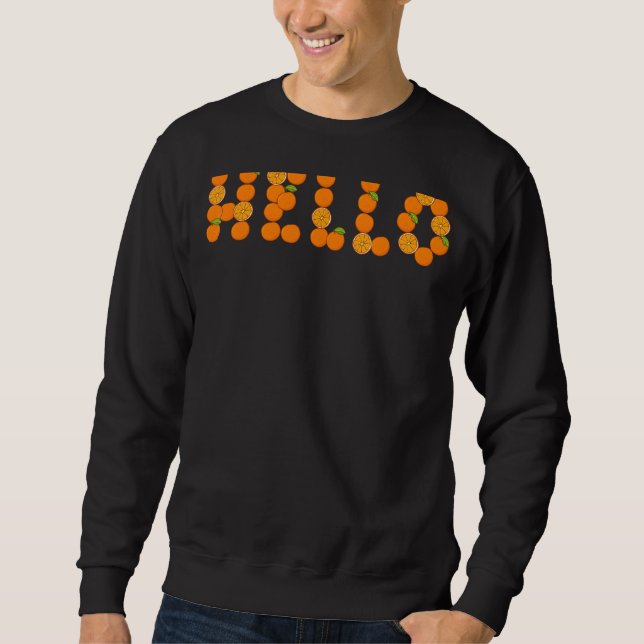 Sudadera Mandarin Hello Naranja Tangerine Fruit Picker (Anverso)