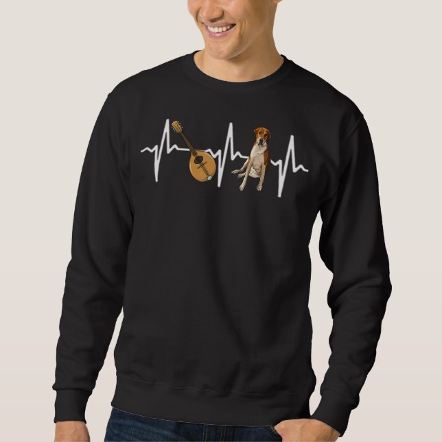 Sudadera Mandolin English Foxhound Heartbeat Dog (Anverso)