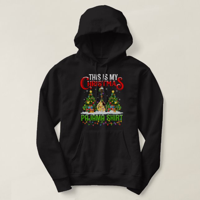 Sudadera Mandolin Lover Este Es Mi Navidad Pajama Shirt M (Diseño del anverso)