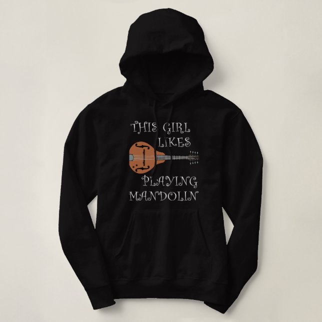 Sudadera Mandolin Lover Music School: Músico Mandolin Play (Diseño del anverso)